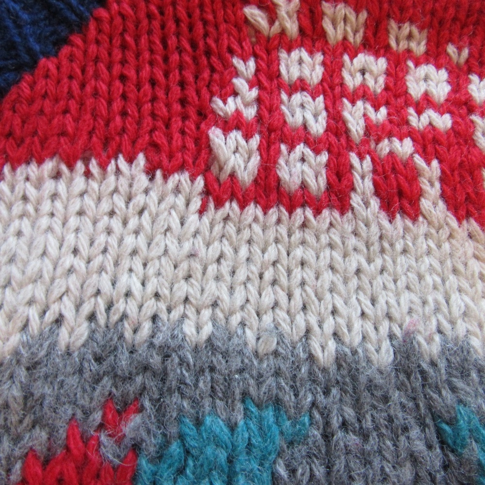 Vtg Woolrich Snowman Ski Holiday Cardigan Sweater - Picture 5 of 8